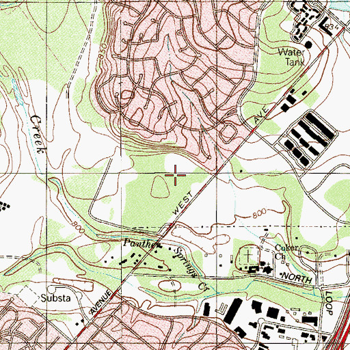 Topographic Map of Walker Ranch Heritage Park, TX