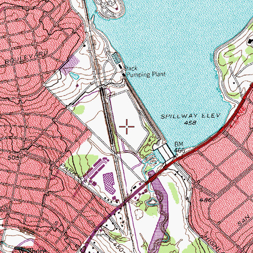 Topographic Map of Tokalon Park, TX