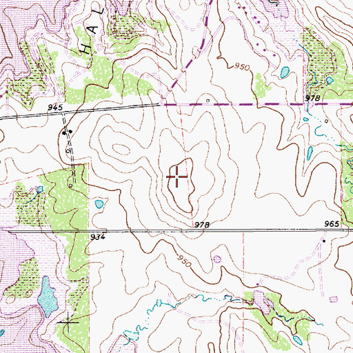 Topographic Map of Tonkawa Park, TX
