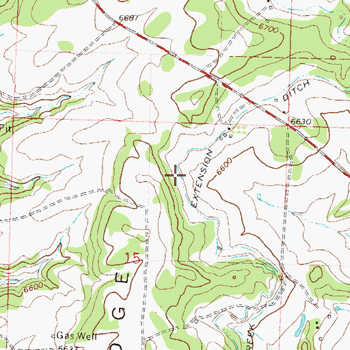 Topographic Map of West Lateral Spring Creek Extension Ditch, CO