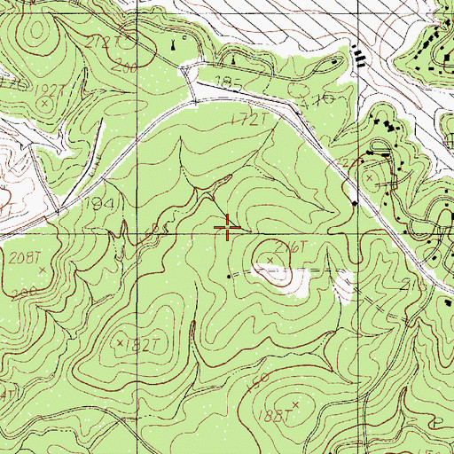 Topographic Map of Twin Dikes Park, TX