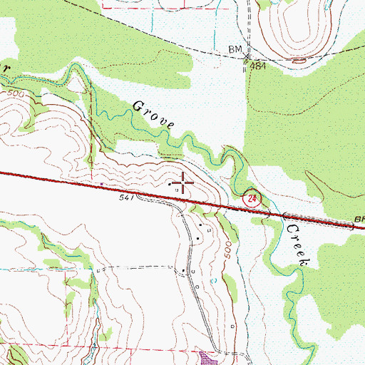 Topographic Map of Twin Groves Park, TX