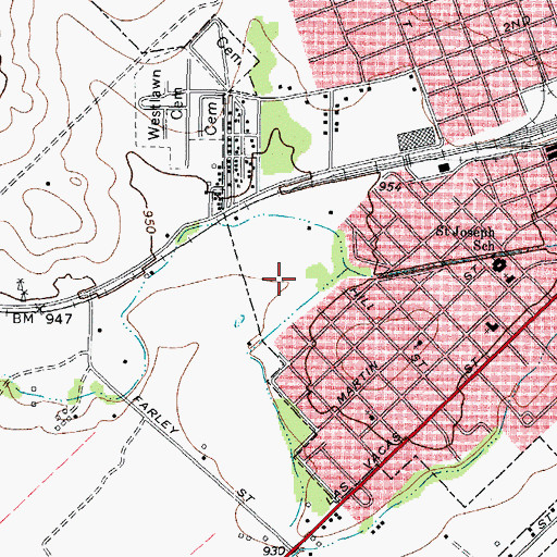 Topographic Map of Uco Park, TX