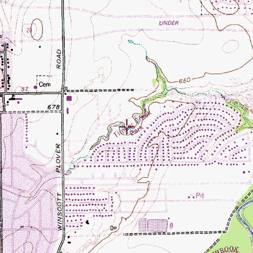 Topographic Map of Timber Creek Park, TX