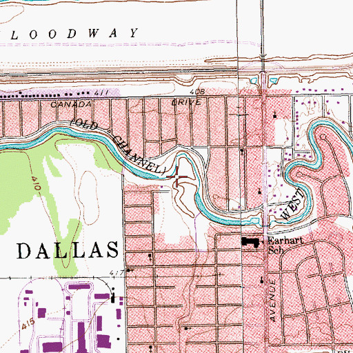 Topographic Map of Tipton Park, TX