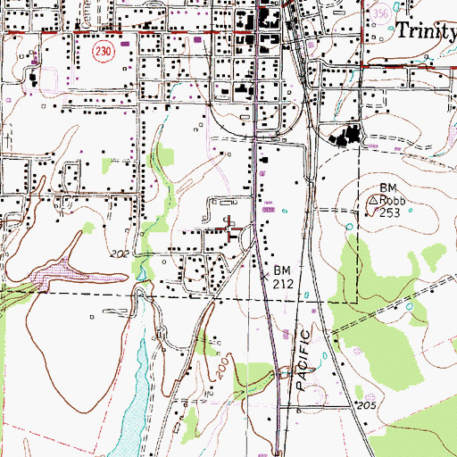 Topographic Map of Stewart Memorial Park, TX