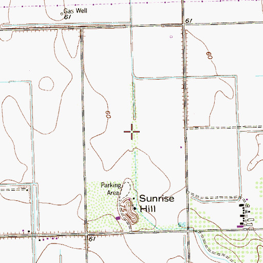 Topographic Map of Sunrise Hill County Park, TX