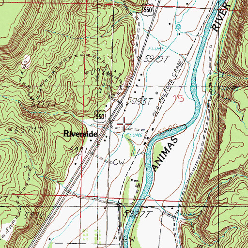 Topographic Map of Twin Rock Ditch, NM