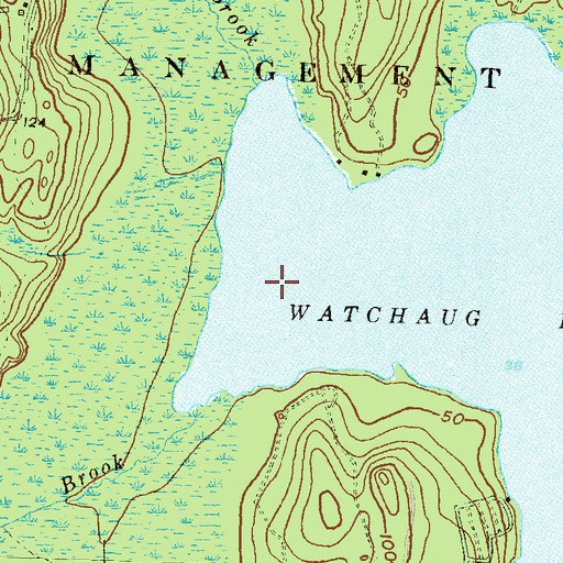 Topographic Map of Burlingame State Park, RI