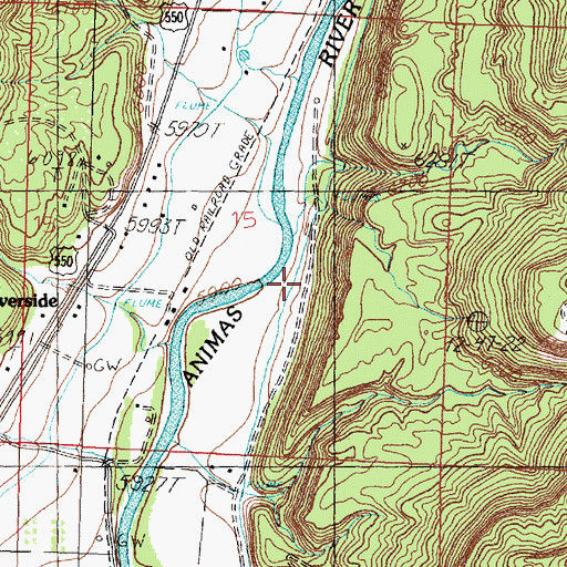 Topographic Map of Ralston Ditch, NM