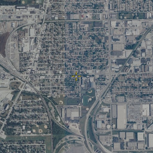 Aerial/Satellite Image of Summit Argo Post Office, IL