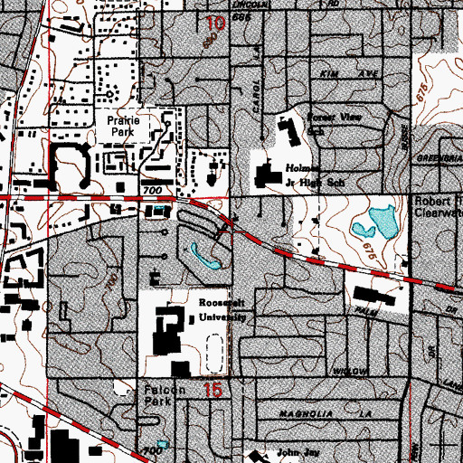 Topographic Map of The Mansions Shopping Center, IL