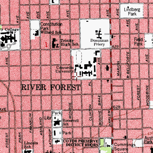 Topographic Map of Christopher Center, IL