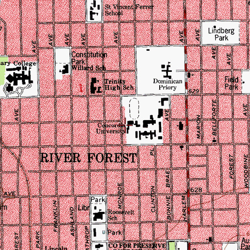 Topographic Map of Jonathan Hall, IL