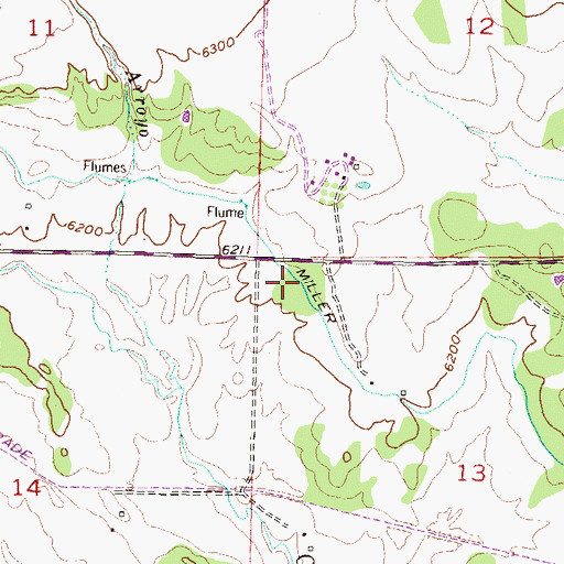 Topographic Map of Miller Ditch, CO