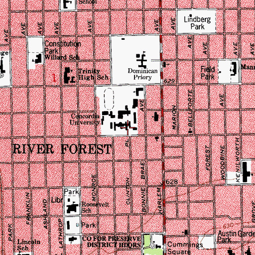 Topographic Map of Krentz Center, IL