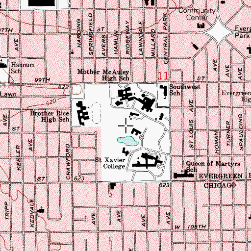 Topographic Map of Ferrell Field, IL