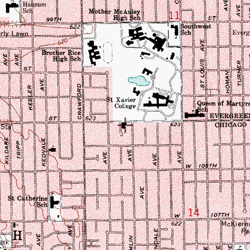 Topographic Map of Graham School of Management, IL