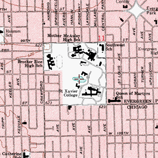 Topographic Map of Lake Marion, IL