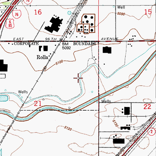 Topographic Map of Burlington Ditch, CO