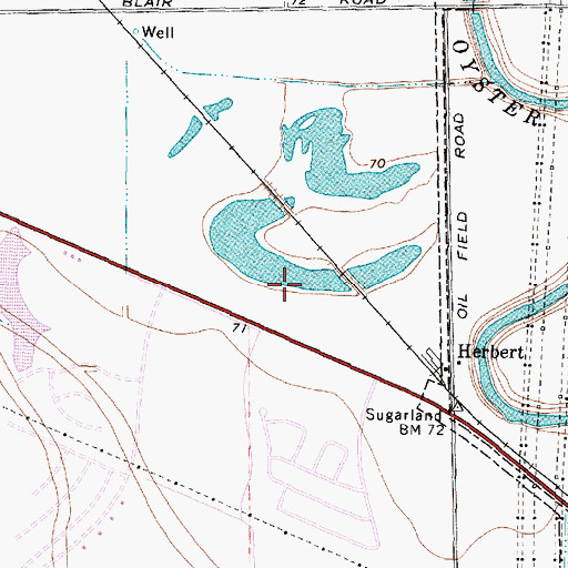 Topographic Map of Williams Trace Shopping Center, TX