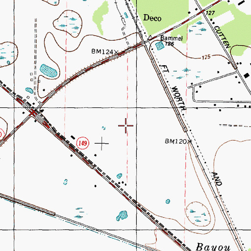 Topographic Map of Willowbrook Shopping Center, TX