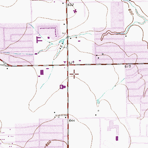 Topographic Map of Richardson Square Shopping Center, TX