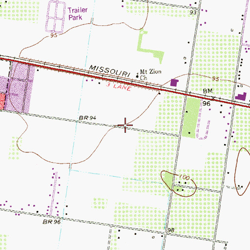Topographic Map of Rivercenter Shopping Center, TX