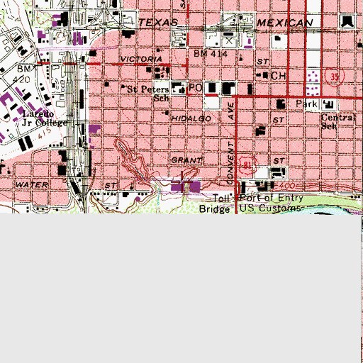Topographic Map of Riverdrive Shopping Center, TX