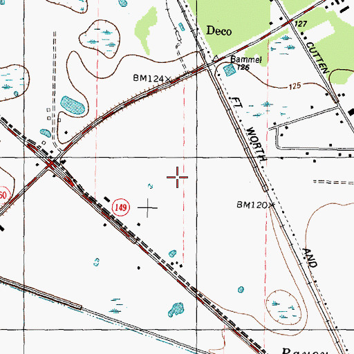 Topographic Map of The Commons at Willowbrook, TX