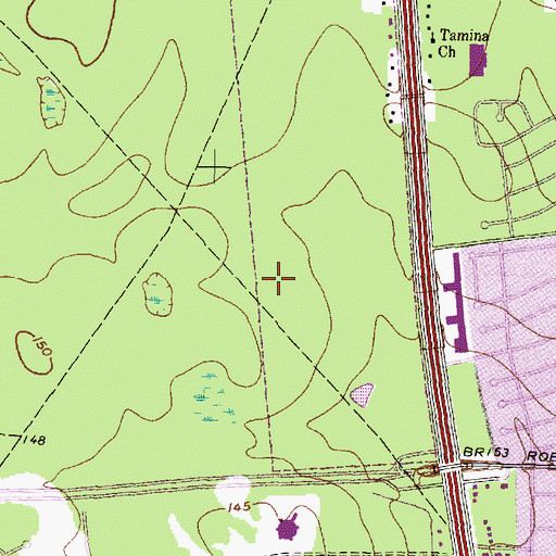 Topographic Map of The Woodlands Shopping Center, TX