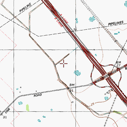 Topographic Map of Baybrook Shopping Center, TX