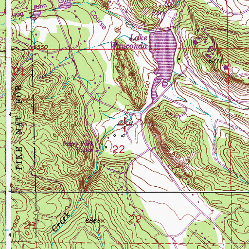Topographic Map of Perry Park, CO