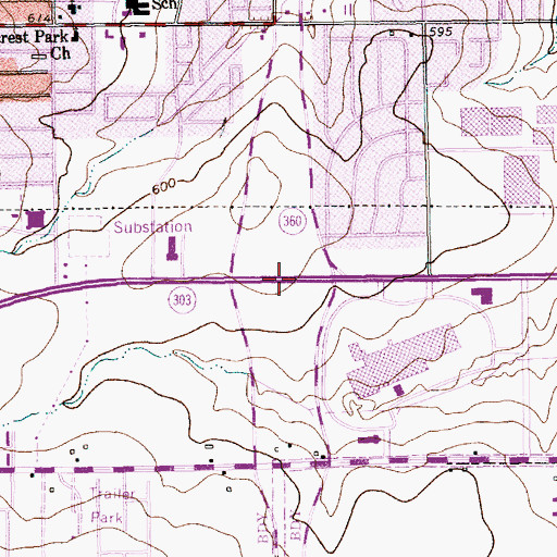 Topographic Map of Festival Marketplace, TX