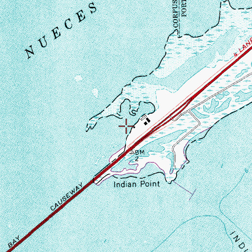 Topographic Map of Gunderland Marina, TX