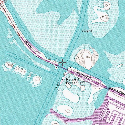 Topographic Map of Land and Sea Marina, TX