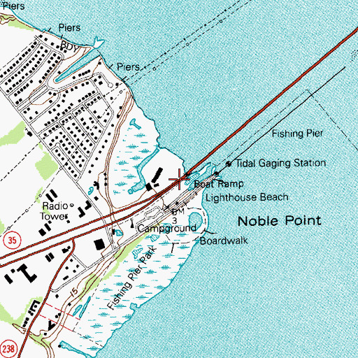 Topographic Map of Lavaca Causeway Marina, TX