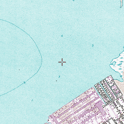 Topographic Map of Marina at Sea Isle, TX