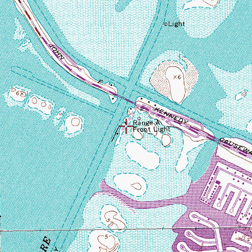 Topographic Map of Marker 37 Marina, TX