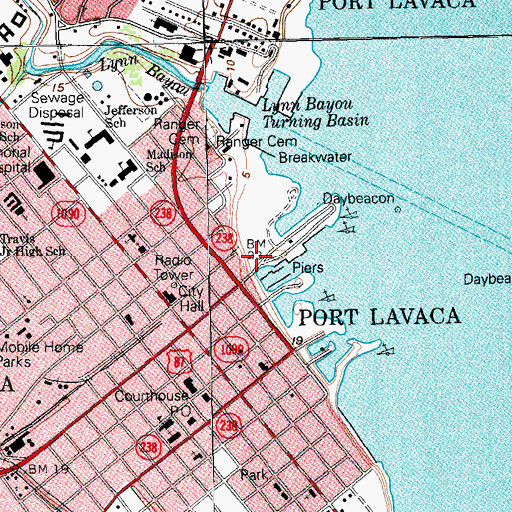 Topographic Map of Nautical Landing Marina, TX