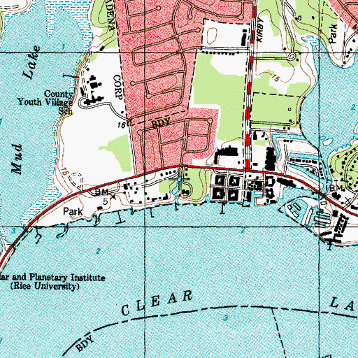 Topographic Map of Parkside Marina, TX