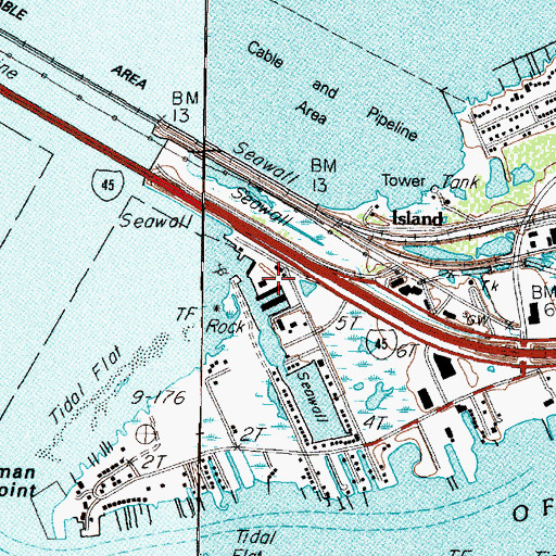 Topographic Map of Payco Marina, TX