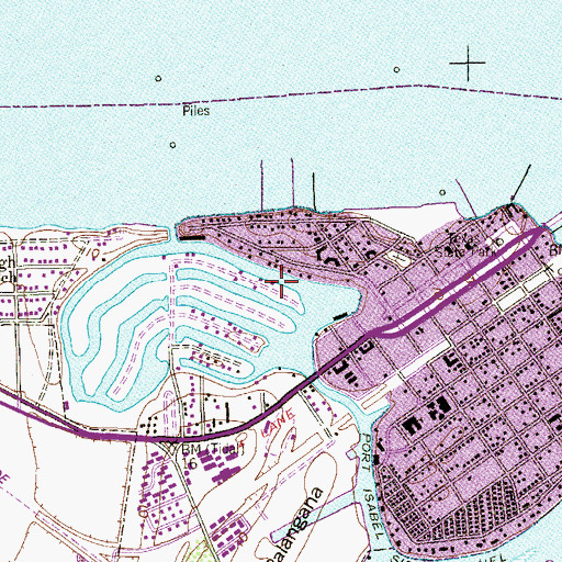 Topographic Map of Anchor Marina, TX
