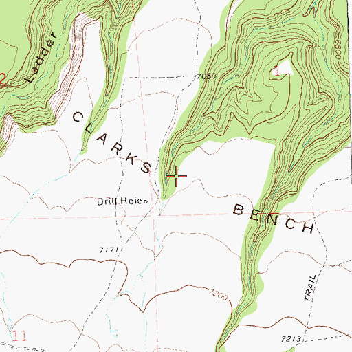 Topographic Map of Clarks Bench, CO