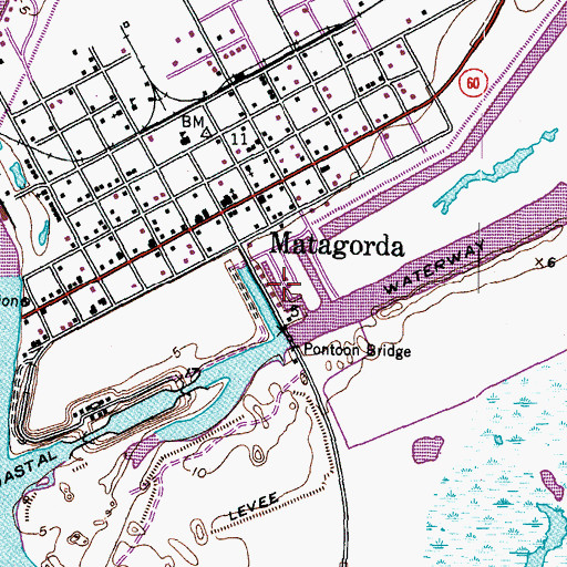 Topographic Map of C and R Marina, TX