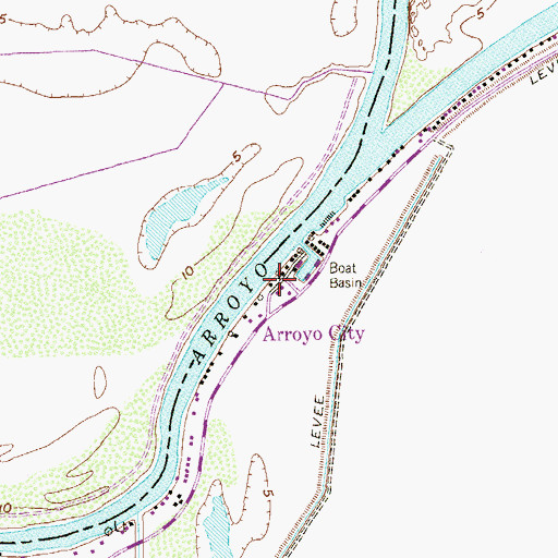 Topographic Map of Channel View RV Park Marina, TX