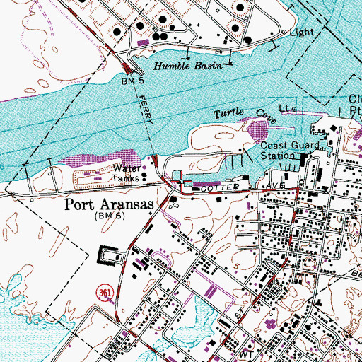 Topographic Map of Deep Sea Headquarters Marina, TX