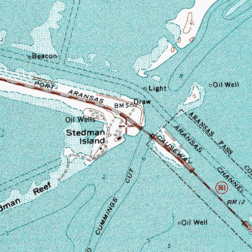 Topographic Map of Fin and Feather Marina, TX