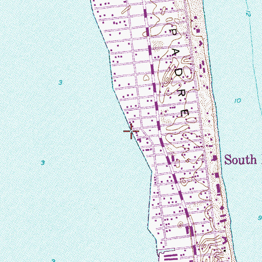 Topographic Map of Fisherman's Wharf Marina, TX