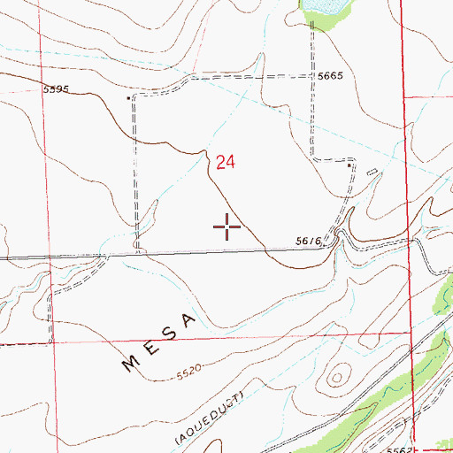 Topographic Map of Reeder Mesa, CO